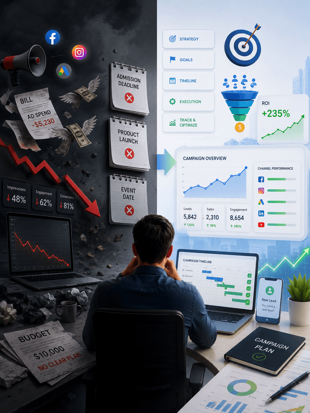 Marketing team frustrated by a campaign with no clear results